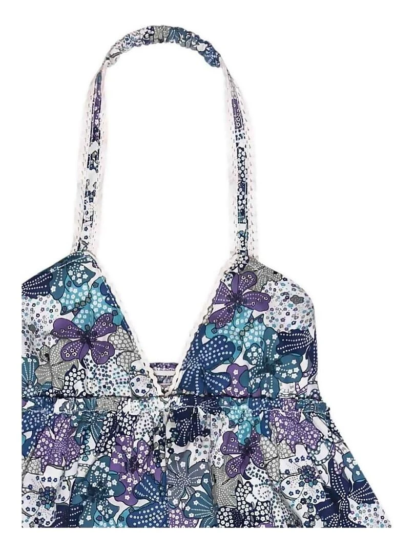 Robe Bohème Fille Fleurie Liberty Lilas Violet Bleu EUGENIE 'LA FAUTE A VOLTAIRE' Blanc Bleu marine Blanc