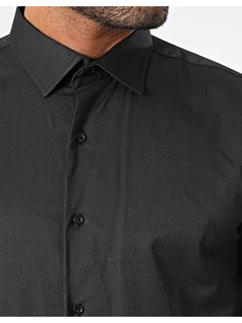 Chemise Slim Fit Kebello Noir Noir