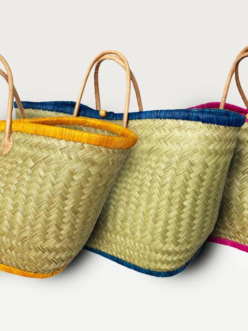 Aravola Tressé Naturel avec feston  Safran   Jaune