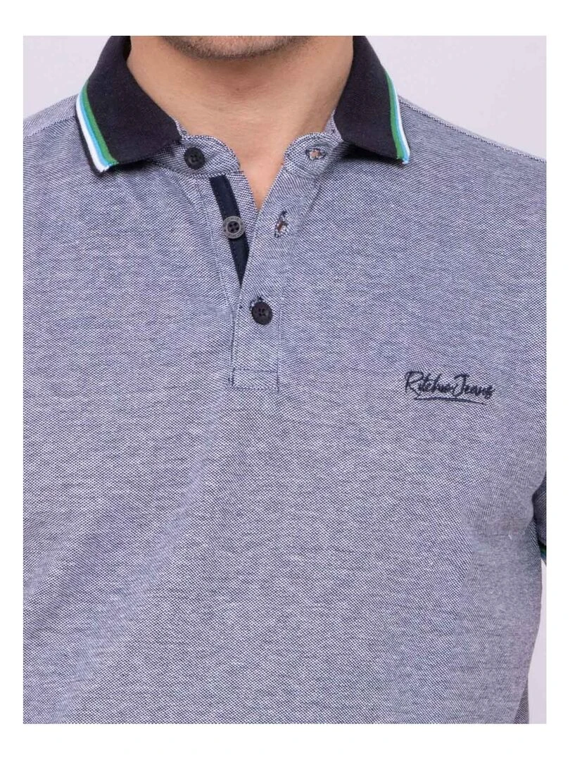 Polo pur coton PAMBO   Bleu Vert