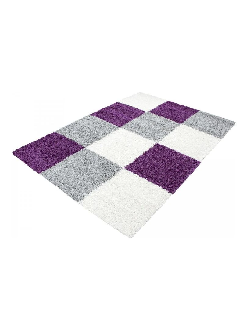 Tapis shaggy CARRÉ A OEKO TEX®   Violet