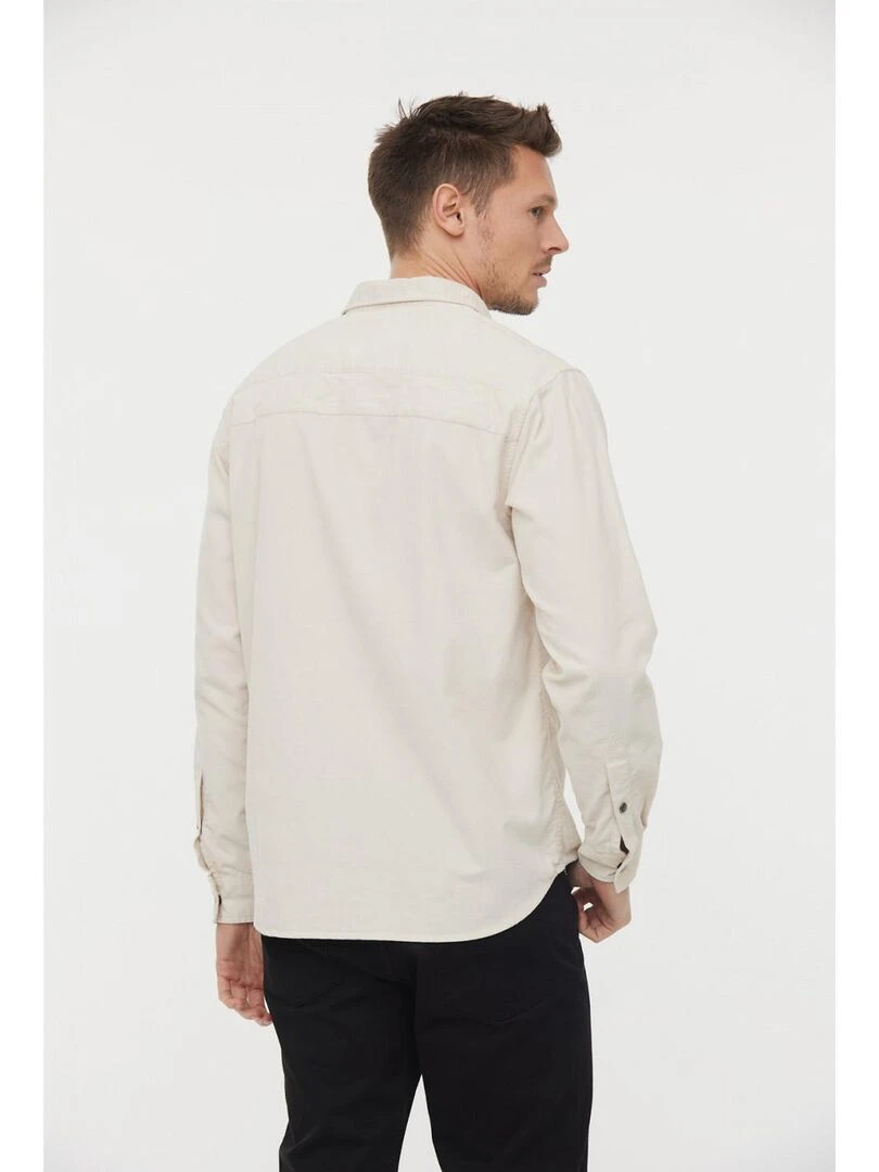 Lee Cooper   Chemise manches longues velours regular DIOZEZ   Beige