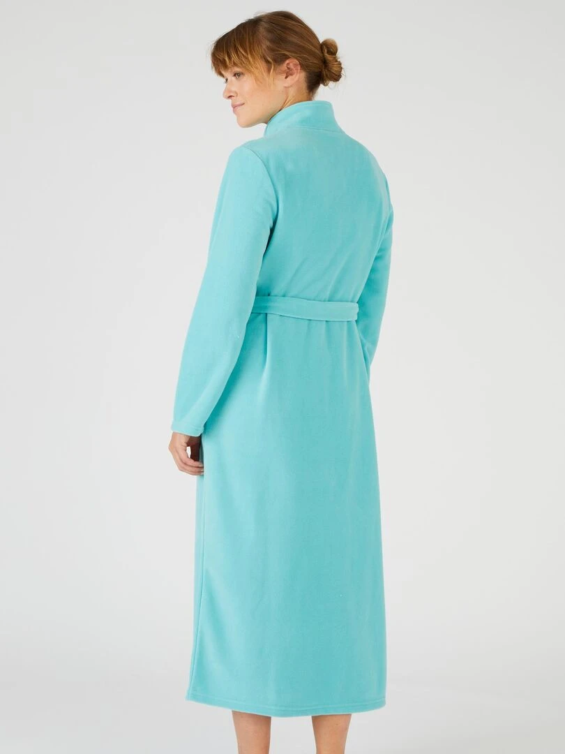 Robe de chambre longue en micropolaire Thermolactyl   Damart   Bleu polaire