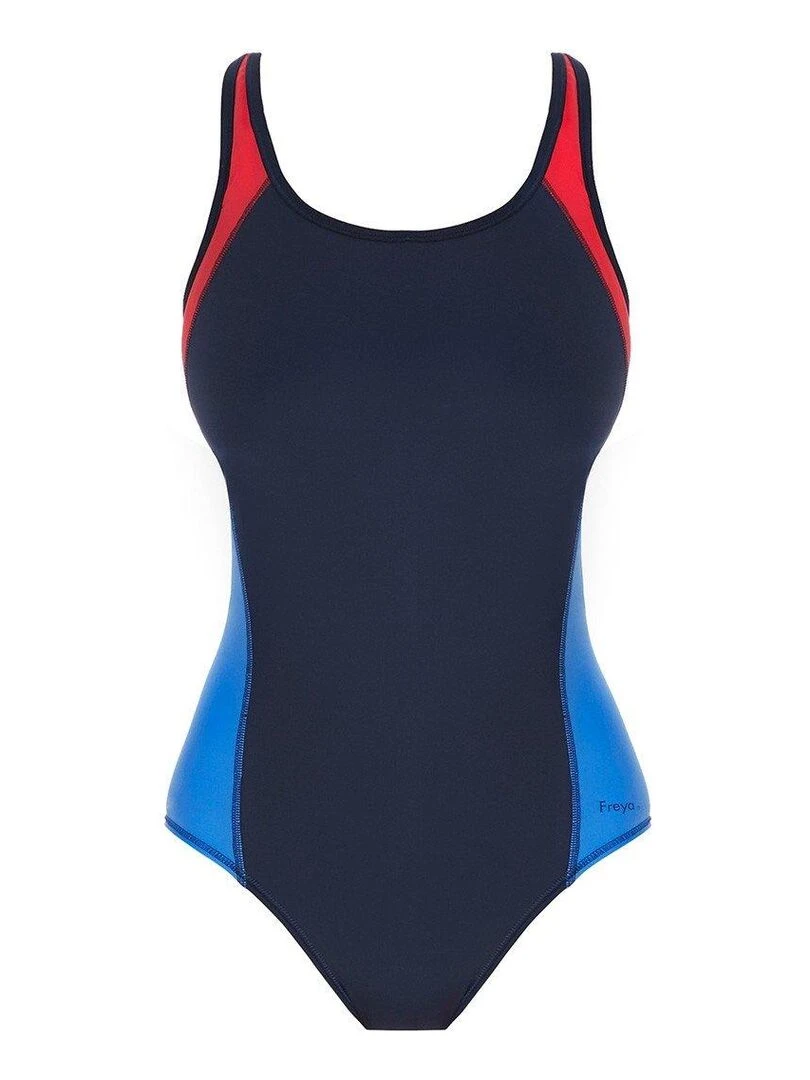 Maillot de sport une pièce à armatures Freestyle   Bleu