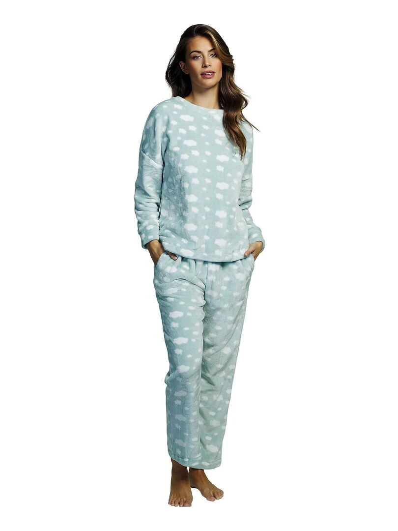 Pyjama pantalon haut manches longues Polar Joven Vert