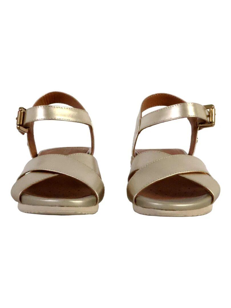 Sandale Compensée Cuir Geox Ischia D02HHC 00022   Doré/or