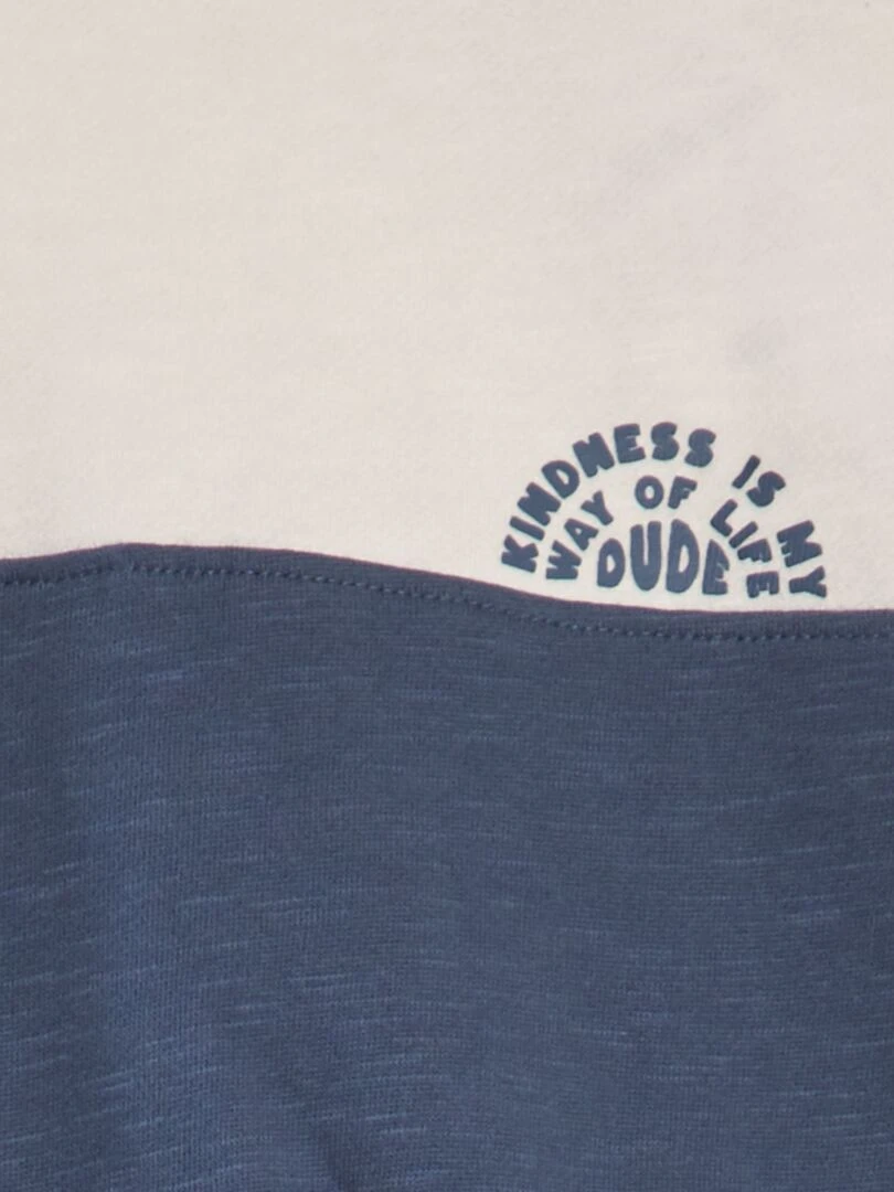 Sweat en molleton bicolore Bleu