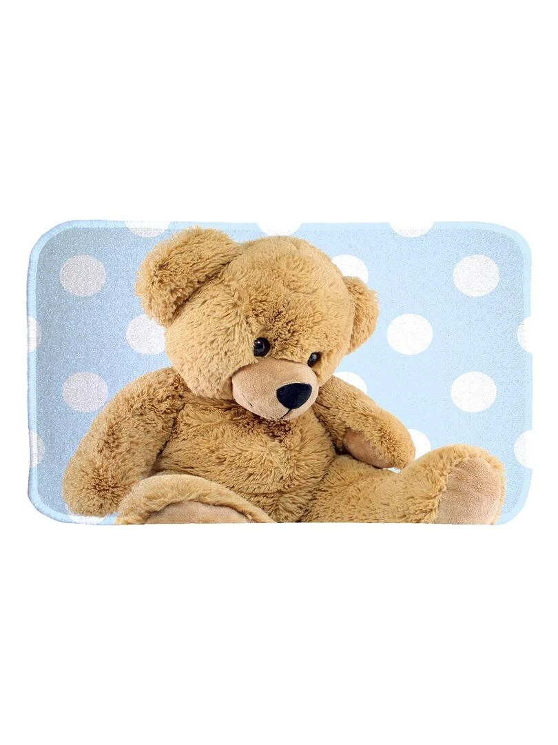 Tapis enfant ULTRA DOUX TEDDY en polyester doux et soyeux Fait en Europe Bleu