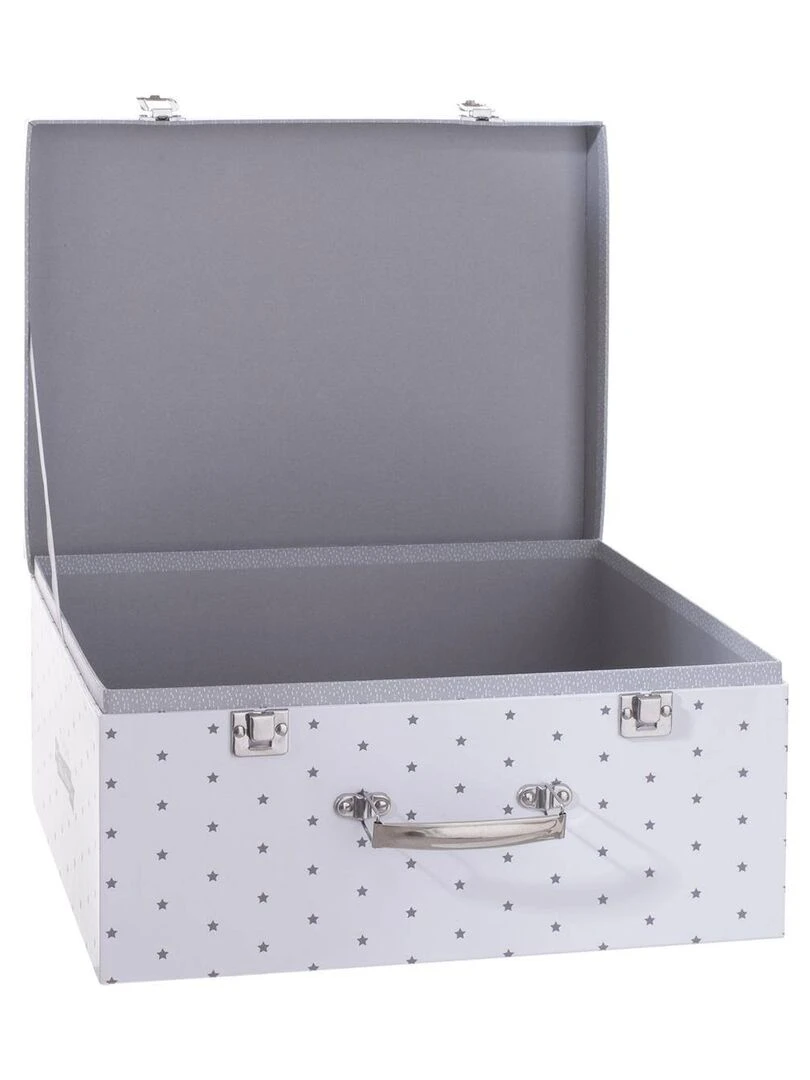 Lot de 3 malles de rangement Mon petit bric à brac gris Gris