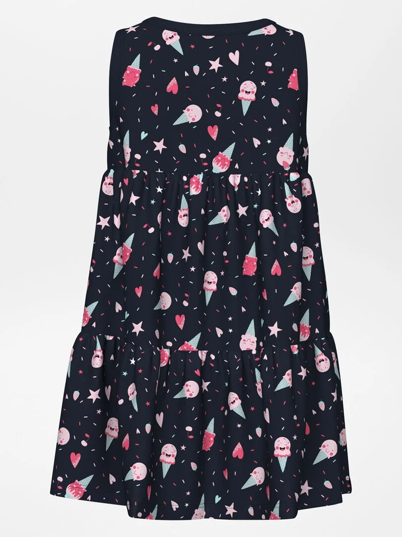 Robe en jersey à volants Bleu