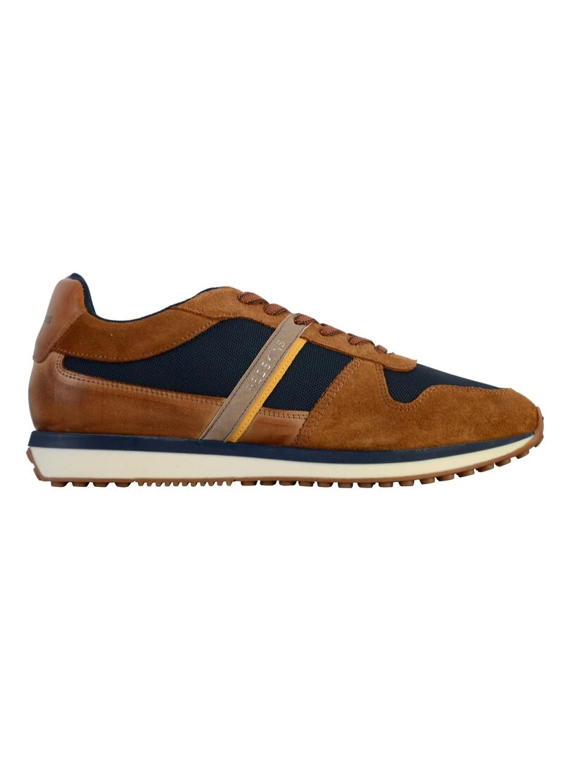 Basket Basse Cuir Redskins Island Marron