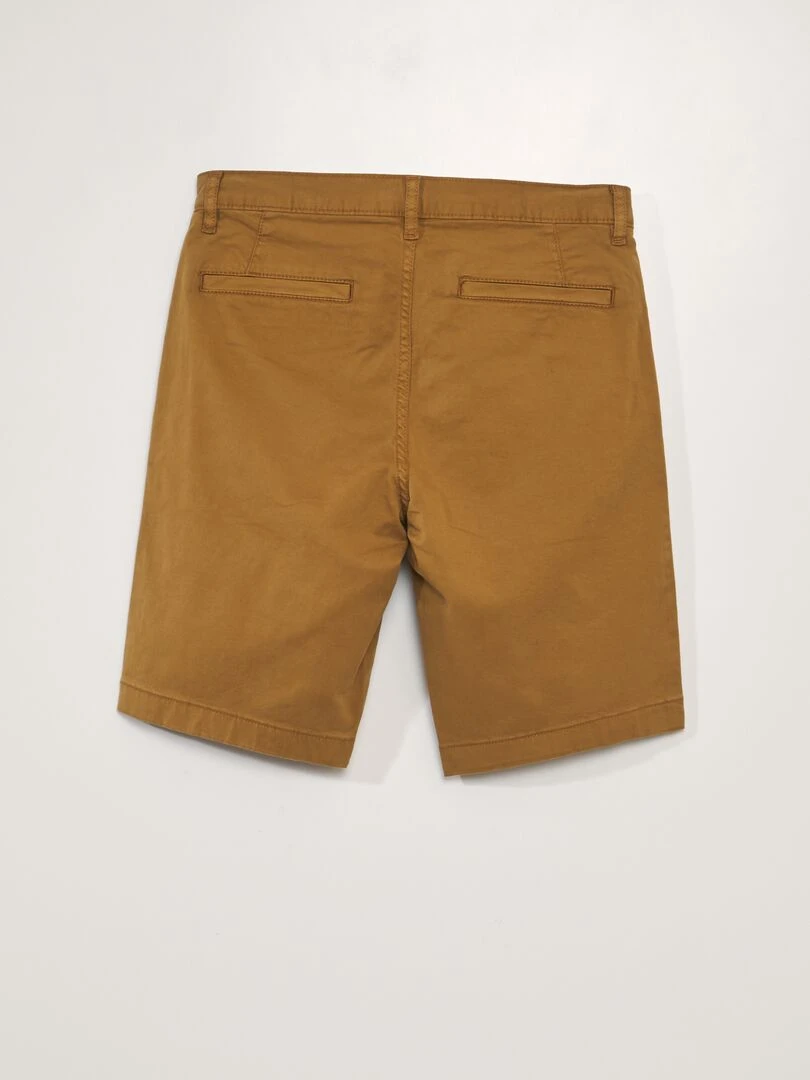 Bermuda chino uni Marron