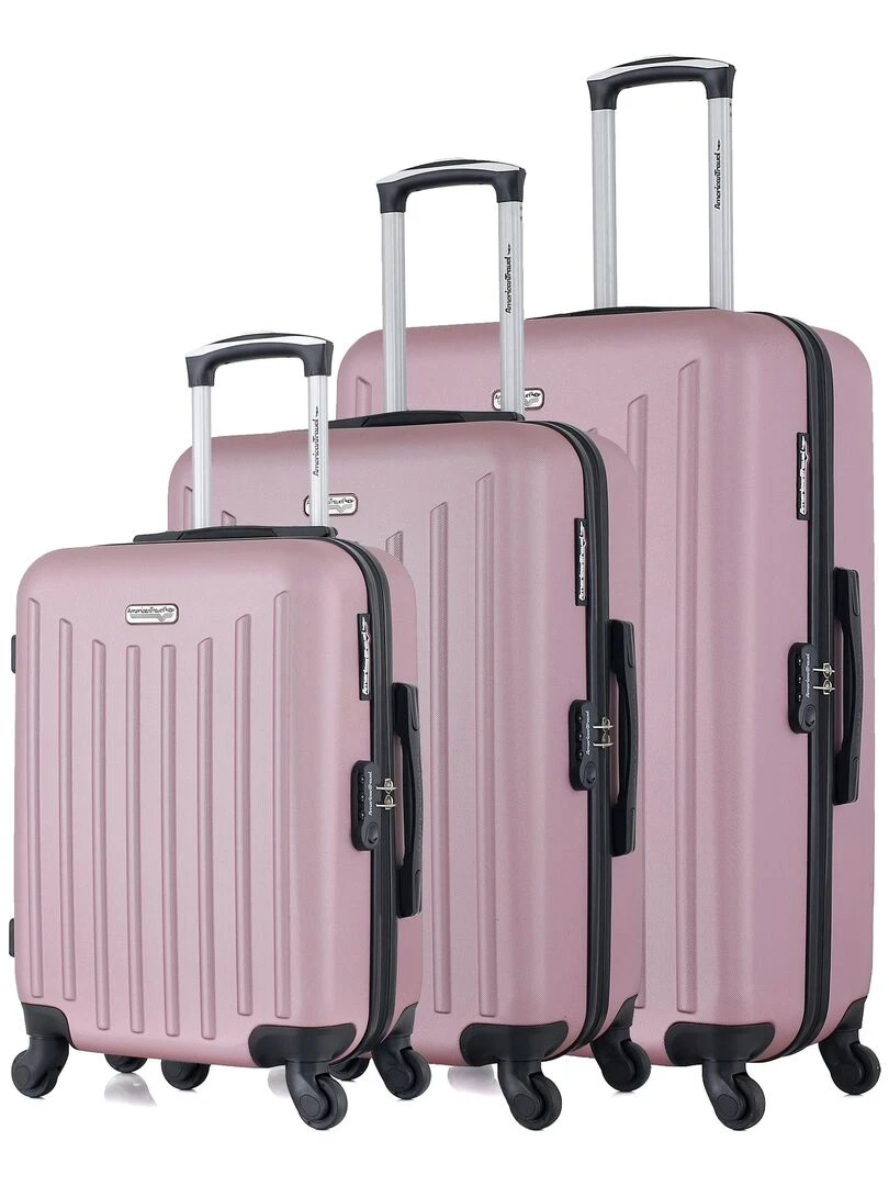 AMERICAN TRAVEL SET DE 3 VALISES RIGIDES BROOKLYN Rose