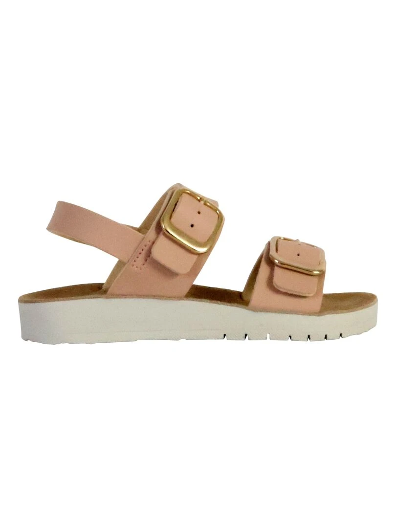 Sandales Cuir Enfant Geox Costarei Rose