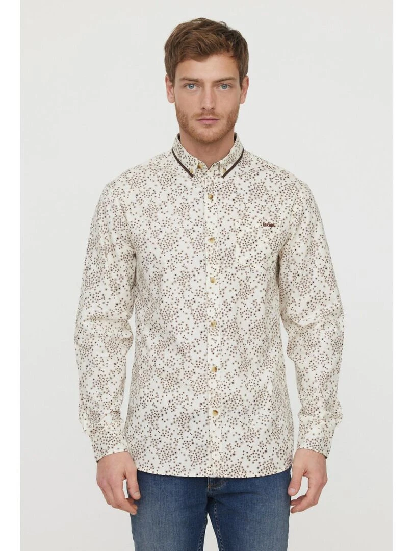 Lee Cooper Chemise manches longues coton regular DALIPE Beige