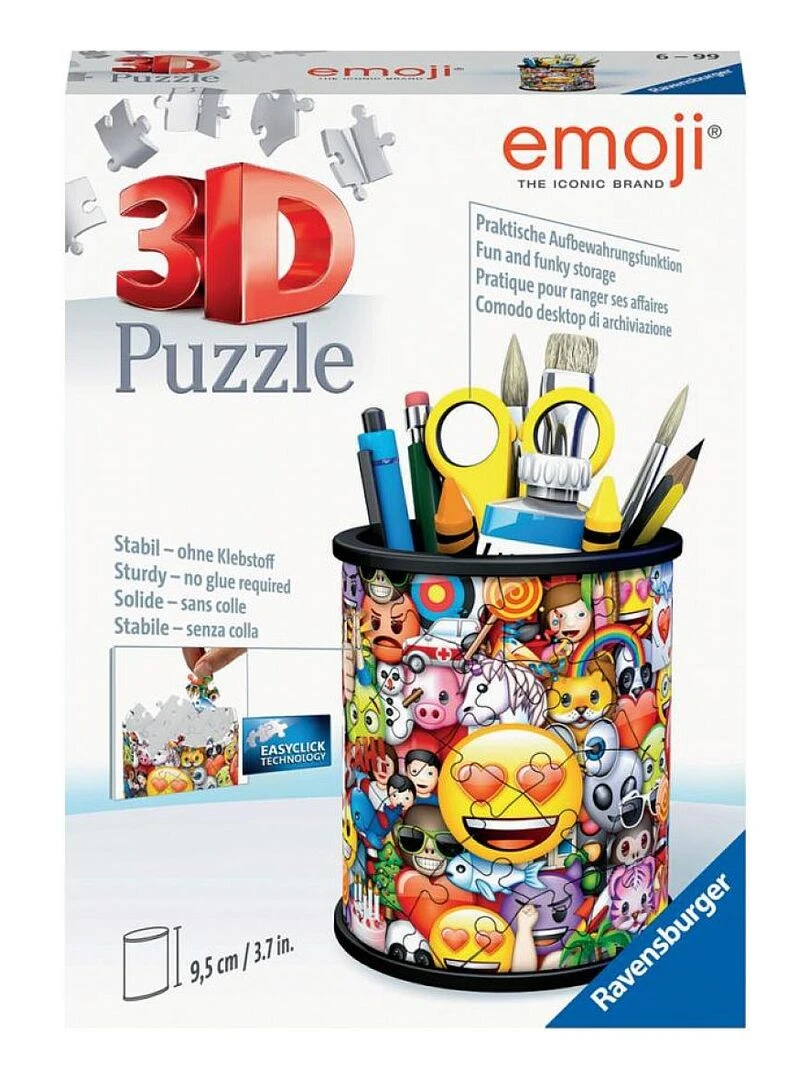 Puzzle 3d pot à crayons emoji N/A