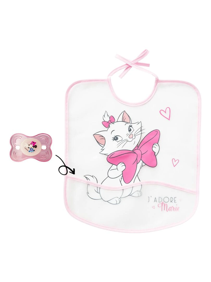 Bavoir imperméable Marie   6 mois   Rose