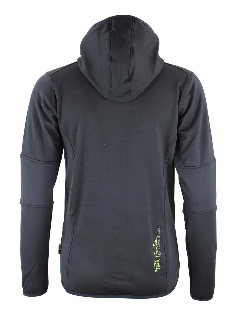 Blouson polarshell garçon ECAMPUS PEAK MOUNTAIN Noir Vert
