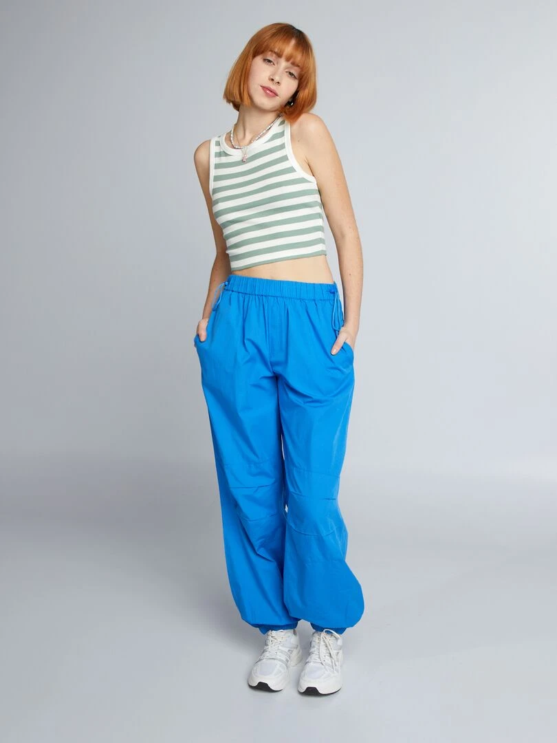 Pantalon léger et large Bleu