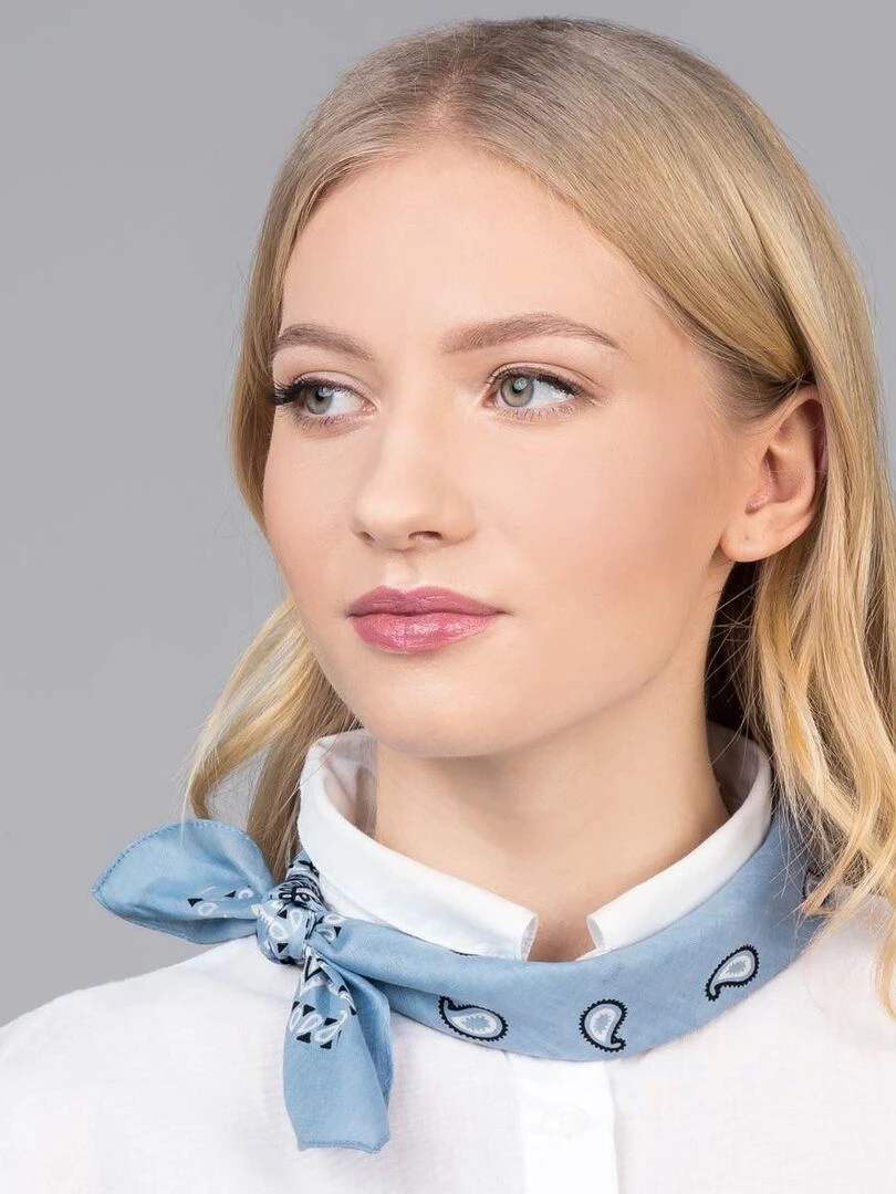 Bandana Coton U.S Premium Bleu ciel