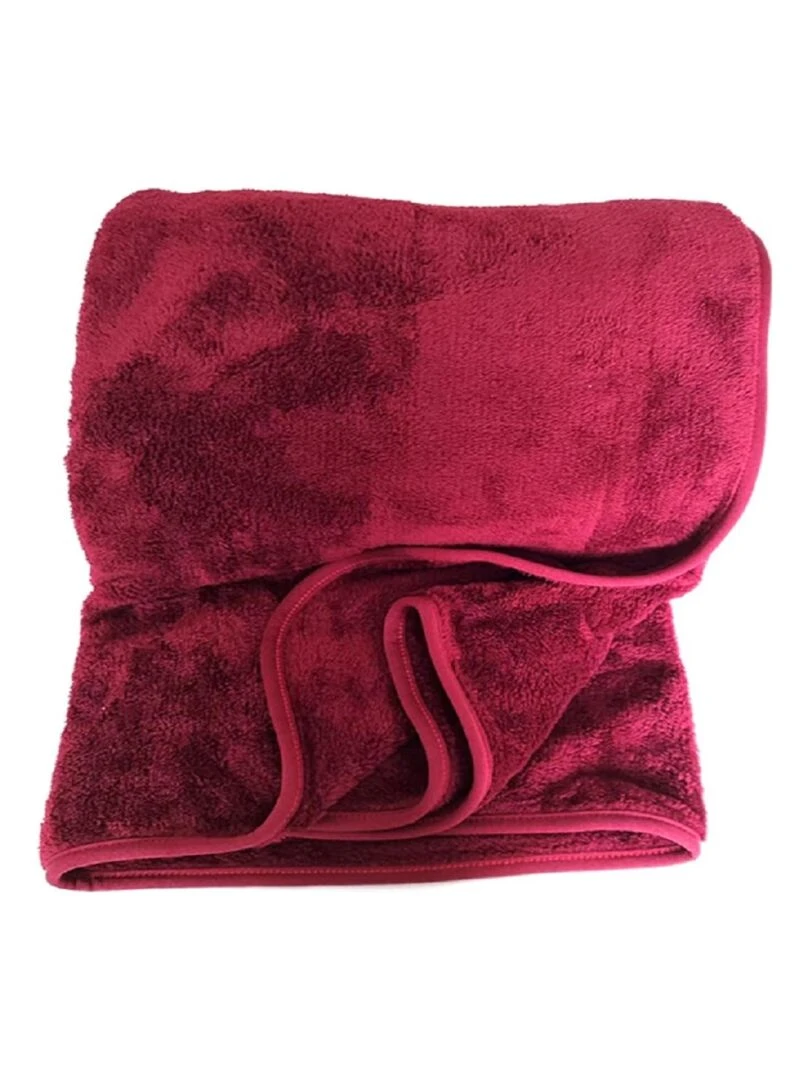 Plaid Uni Bordeaux   Rouge bordeaux