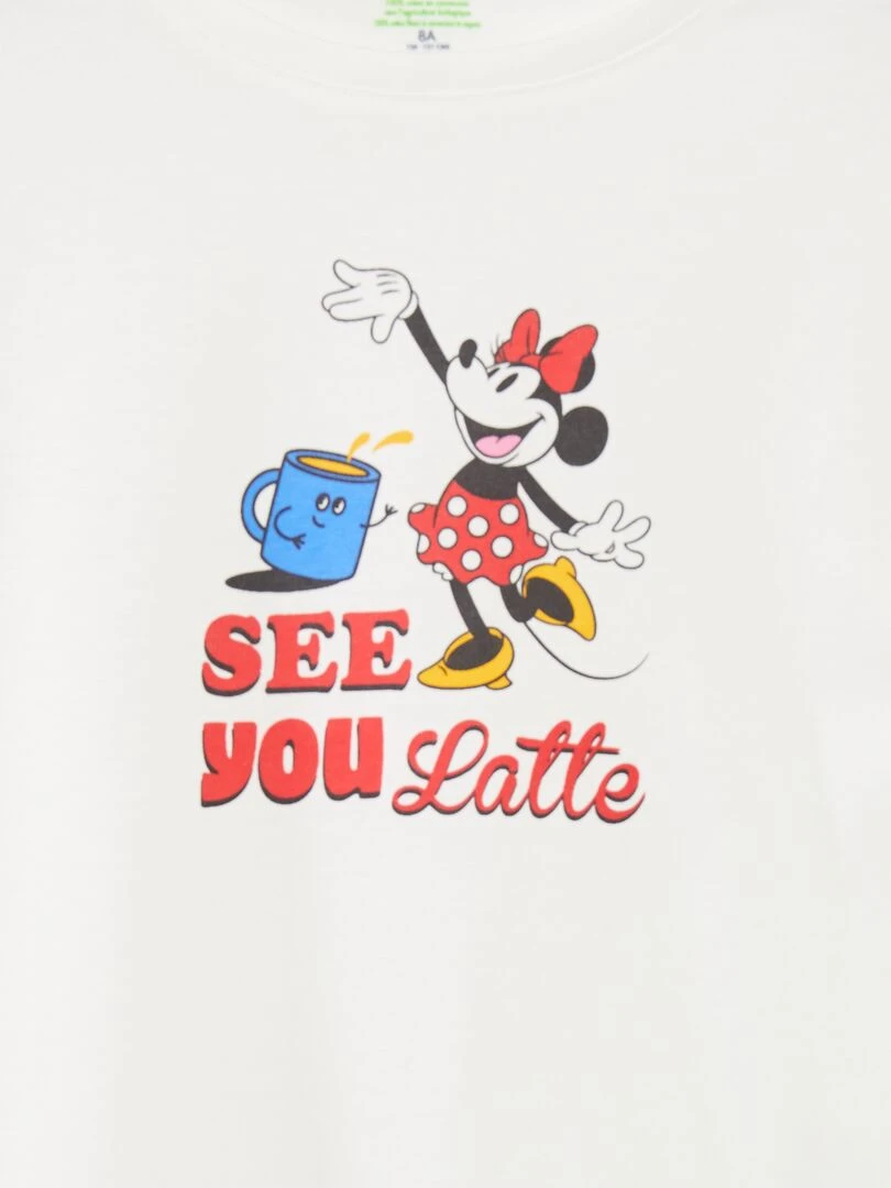 T shirt imprimé 'Minnie' Blanc