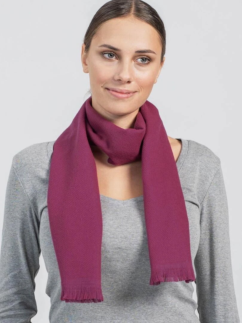 Echarpe Sherpa Fabriqué en France Violet prune