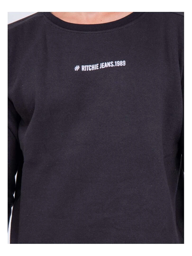Sweat col rond WETTO   Noir