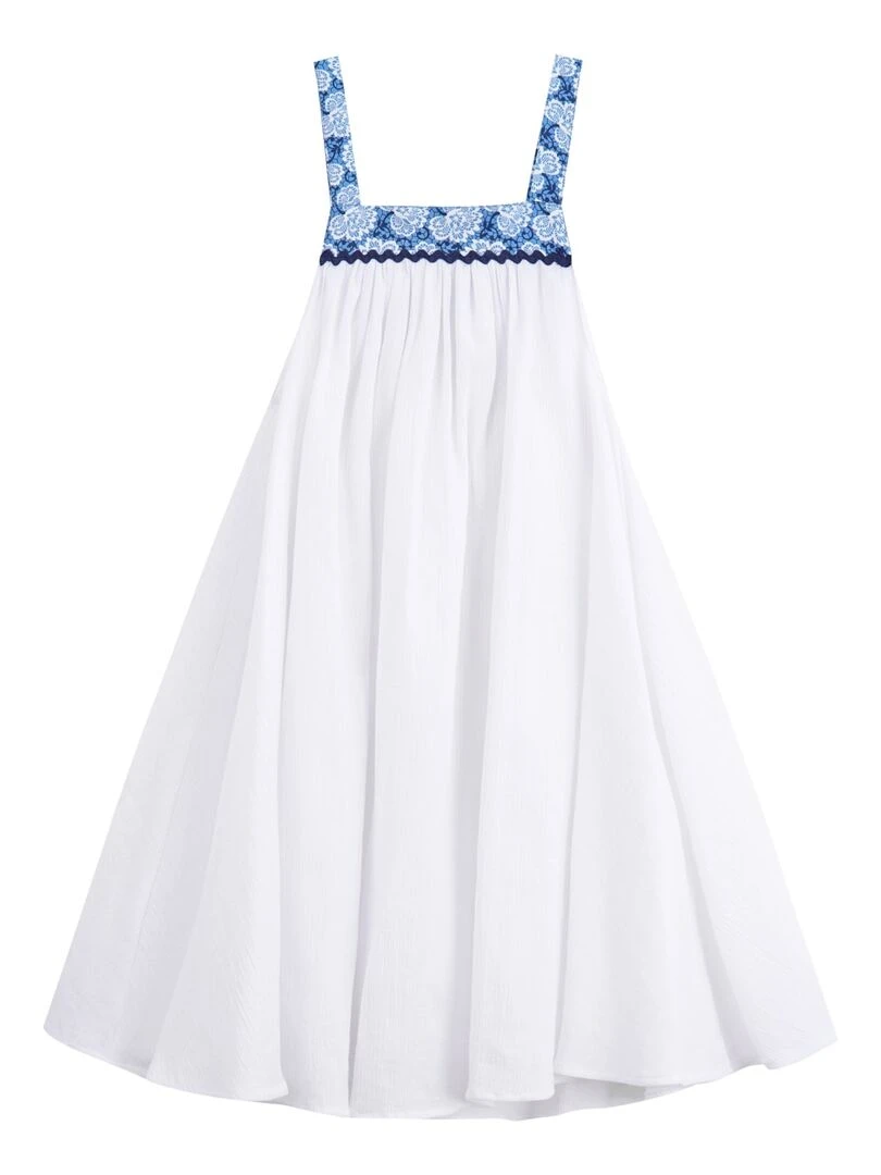 Robe cérémonie     fleurs    EMMA   'LA FAUTE A VOLTAIRE'   Blanc