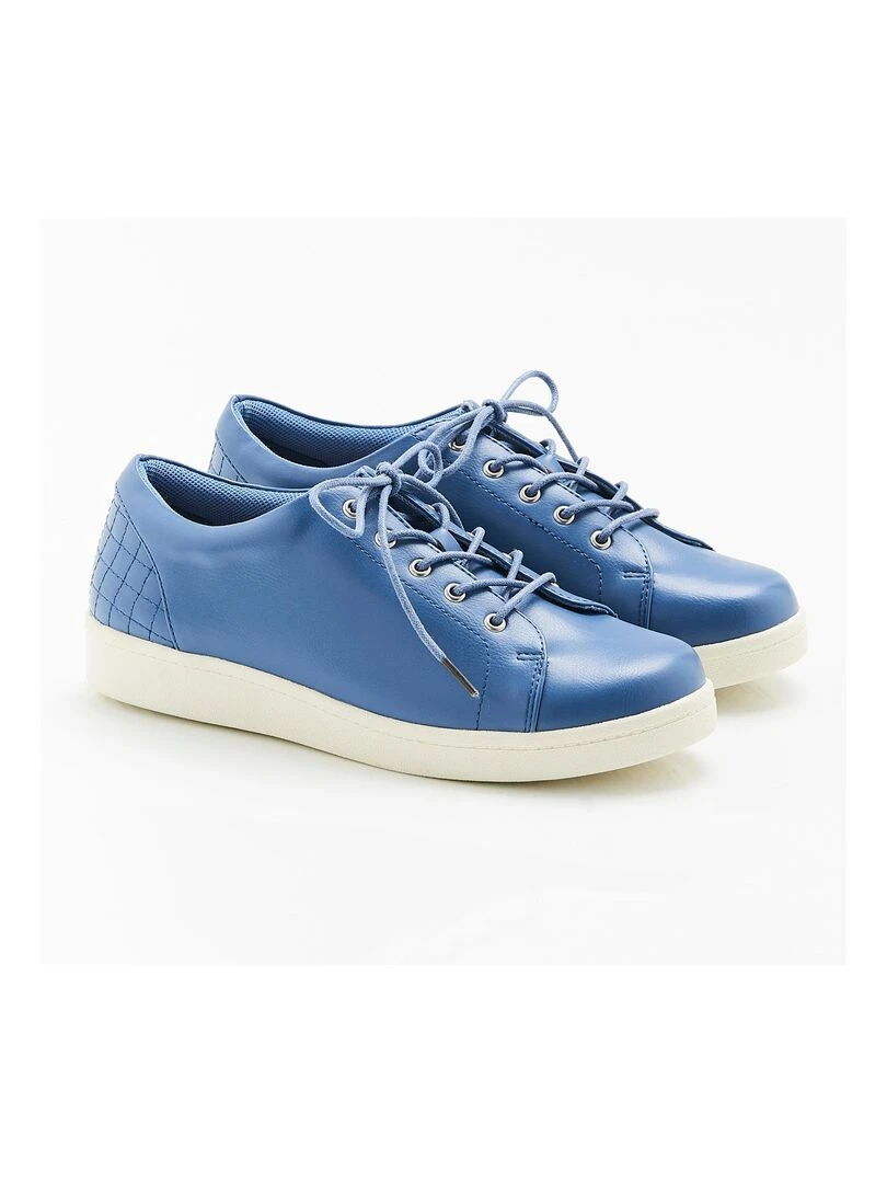Tennis à lacets détail matelassé Damart Bleu