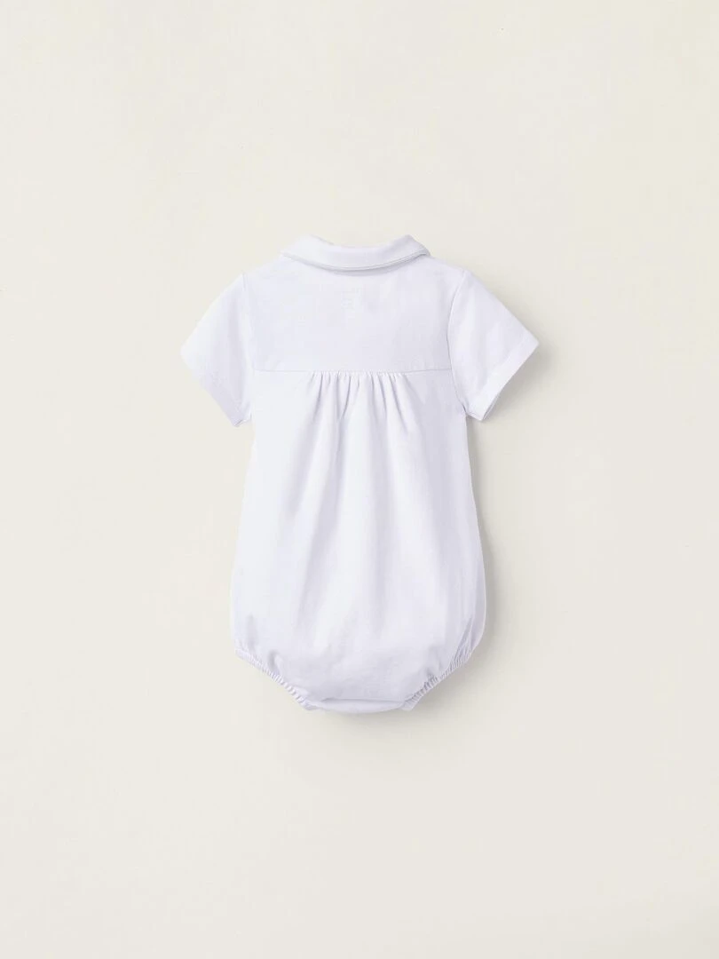 Body en Coton avec Broderie Anglaise Nouveau Née Blanc