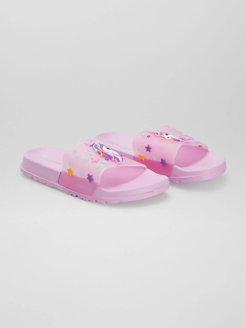 Claquette de piscine Licorne Rose