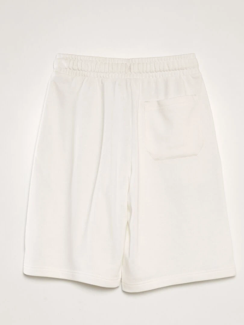 Short léger en molleton uni blanc