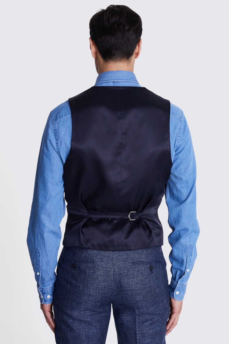 Slim Fit Brown Tweed Waistcoat    Buy Online at Moss