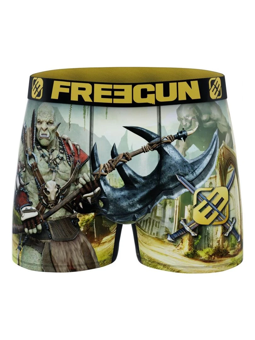 Lot de 6  boxers Heroic Fantasy garçon Freegun   Noir