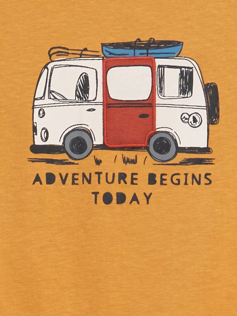 T shirt à imprimé animé Moutarde