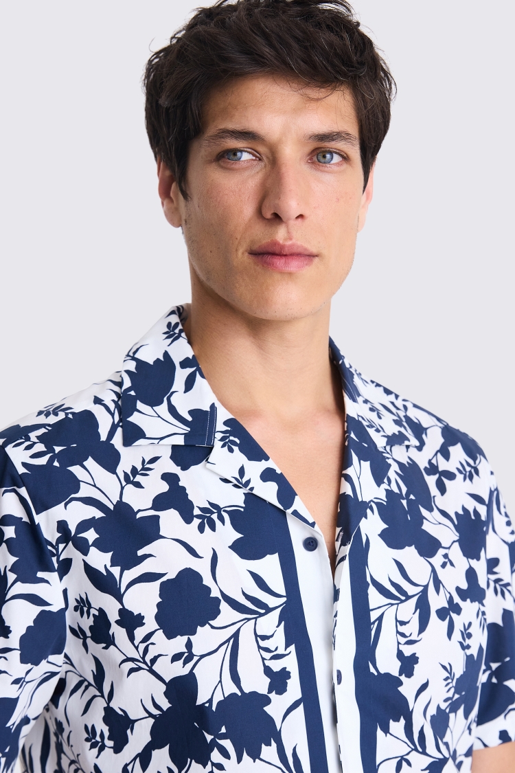 Navy Striped Seersucker Shirt   Buy Online at Moss