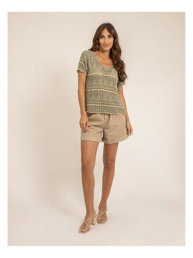 T shirt maille FILOMA   Kaki