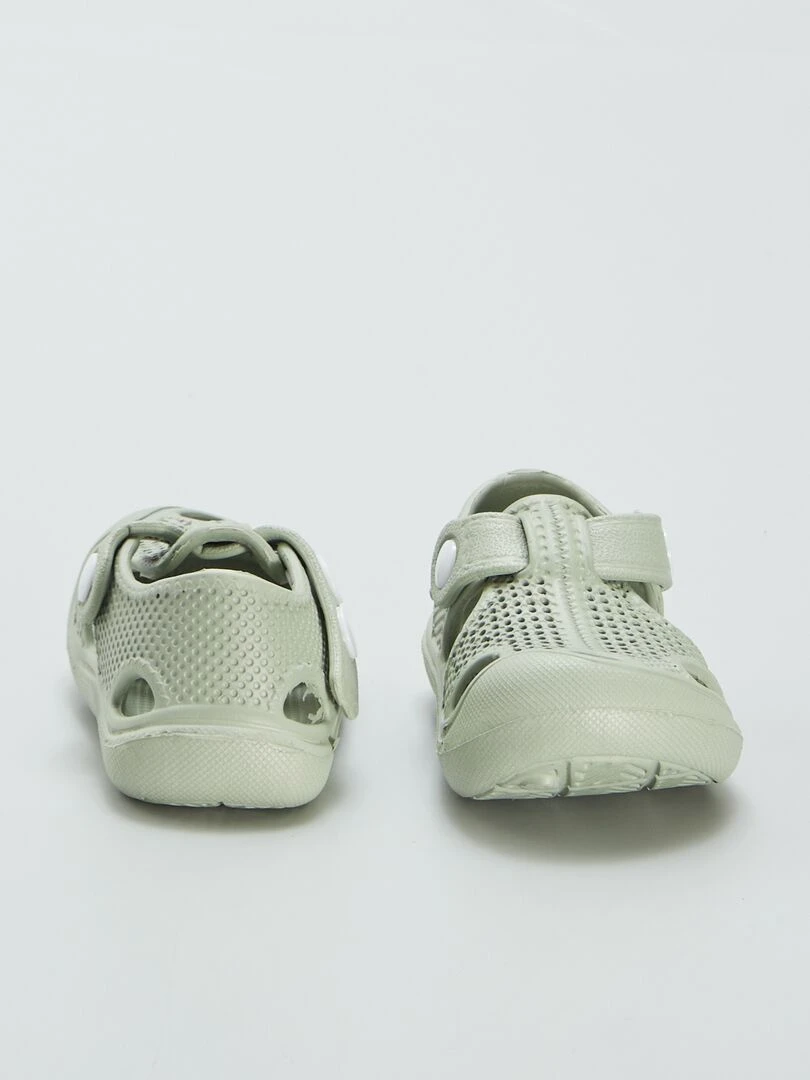 Sandales fermées en plastique moulé   Vert