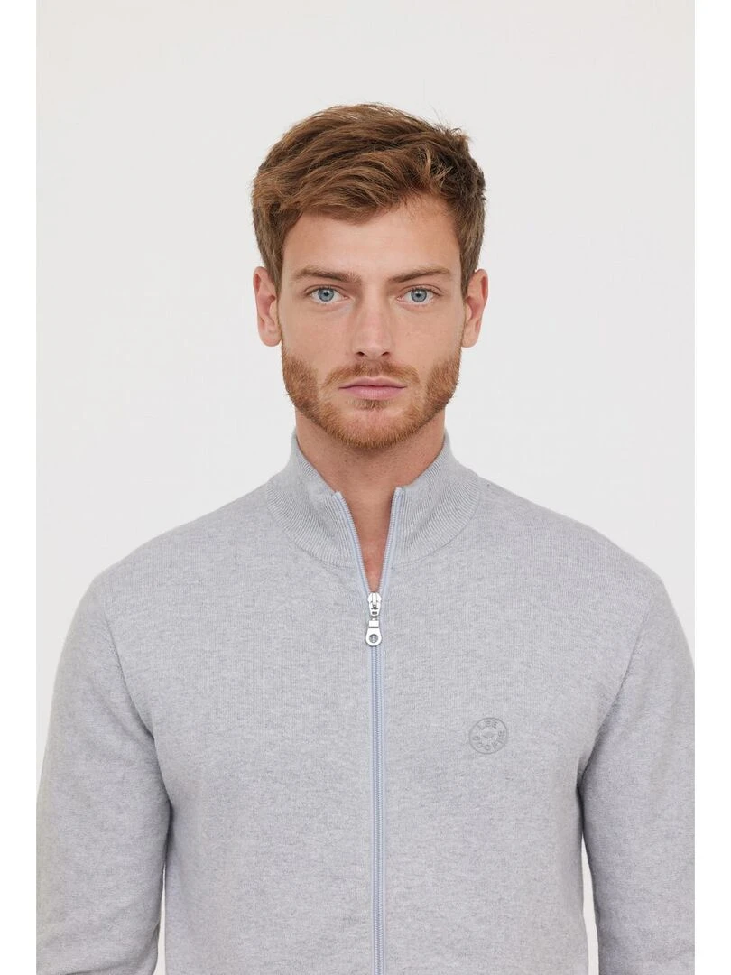 Lee Cooper   Gilet manches longues coton regular CELIUS   Gris chiné