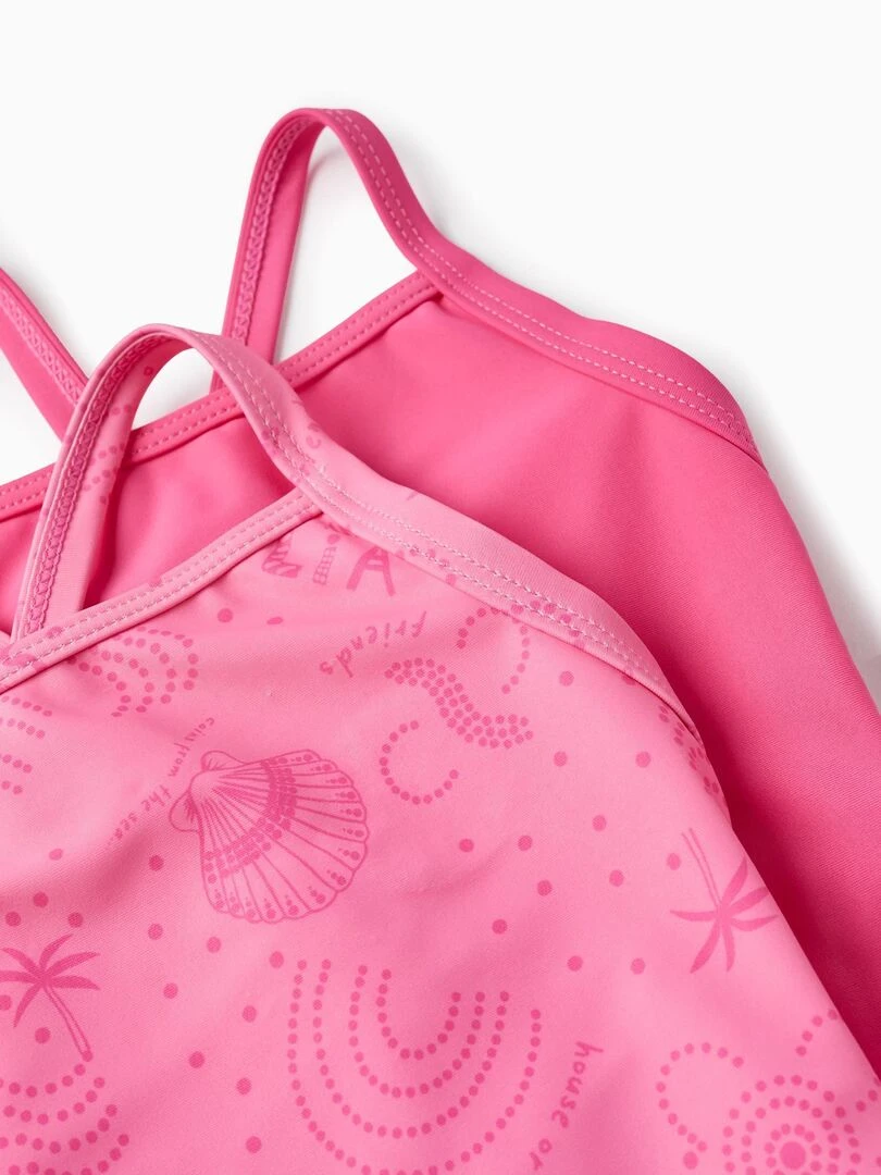 2 Maillots de Bain pour Bébé Fille 'Coquillages'  EXPLORING AUSTRALIA   Rose
