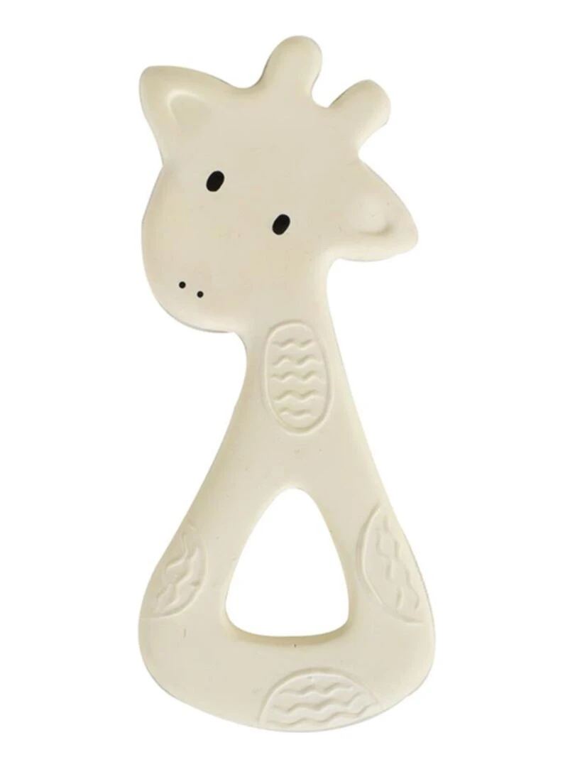 Anneau de dentition girafe en caoutchouc naturel Blanc