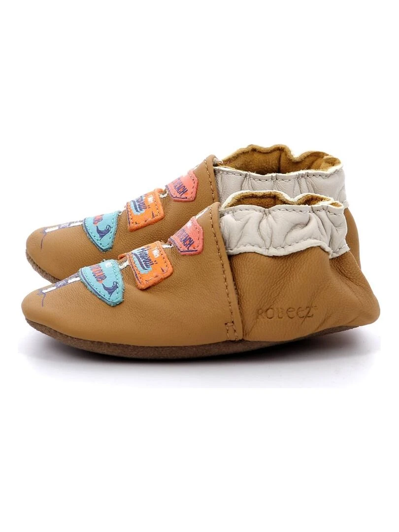 Chaussons Cuir Seek Adventure   Marron