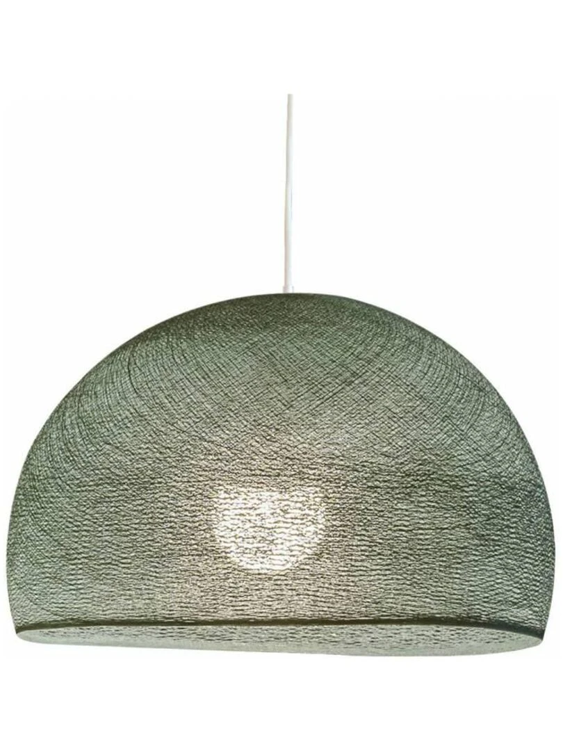 Abat jour coupole vert de gris 67 avec suspension simple Vert chèvrefeuille