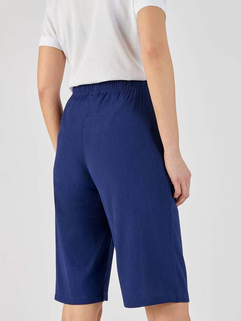 Bermuda crépon léger   Damart   Bleu marine