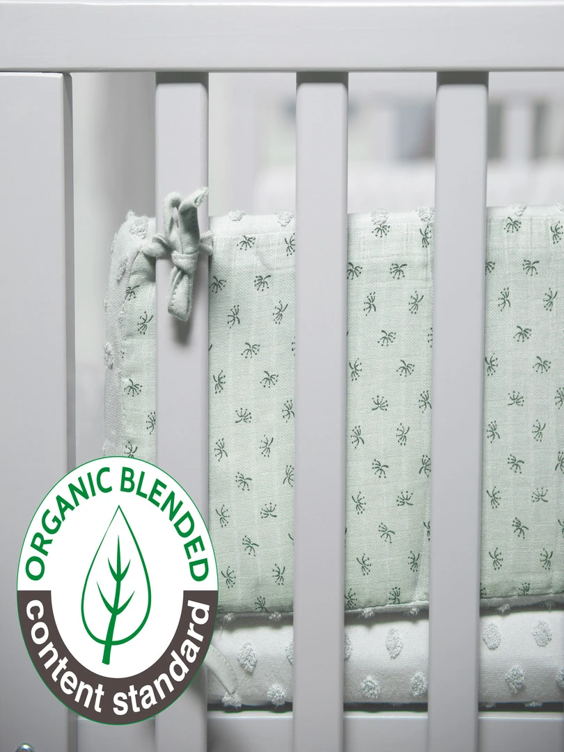 ROBA Tour de Lit Bébé   Lil Planet   Coton Bio   Vert Givré   Vert