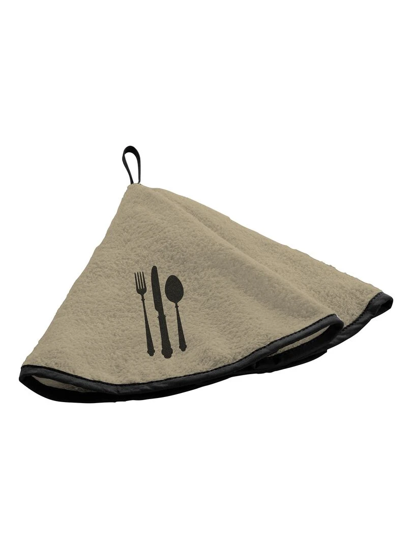 Essuie main Torchon Les couverts Lin Beige