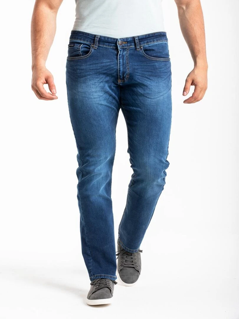 Jeans stretch RL70 Fibreflex® coupe droite confort brossé LUNO 'Rica Lewis' Bleu