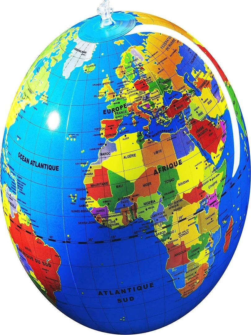 Globe gonflable Le Monde 30cm N/A