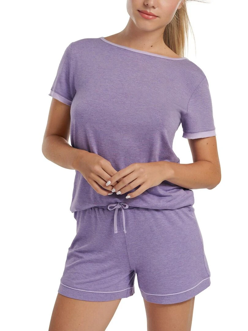 Bas pyjama short Laura   Violet